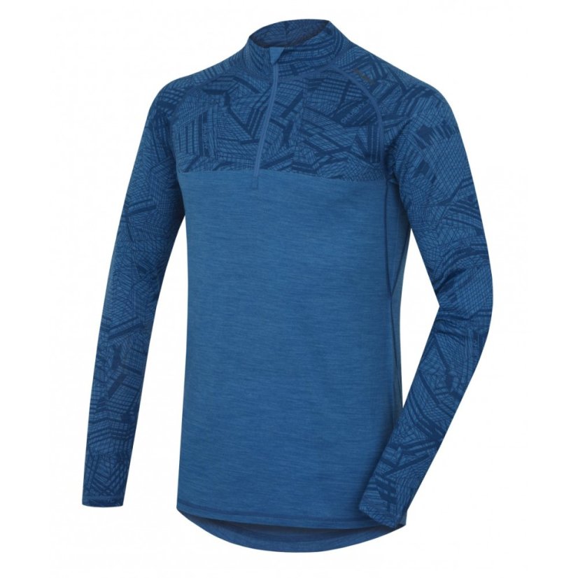 Husky | Merino 100 M Tričko Zip LS 2021 - Farba: Čierna, Veľkosť: M
