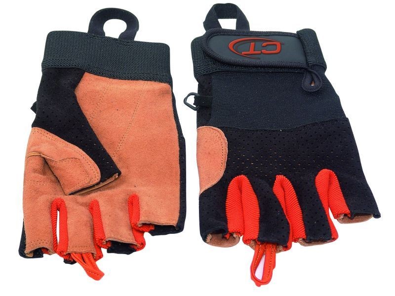 Climbing Technology | Half Fingers Gloves - Farba: Black_Orange, Veľkosť: XXL