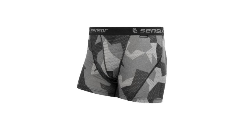Sensor | Merino Impress Boxers - Farba: Čierna / Camo, Veľkosť: M