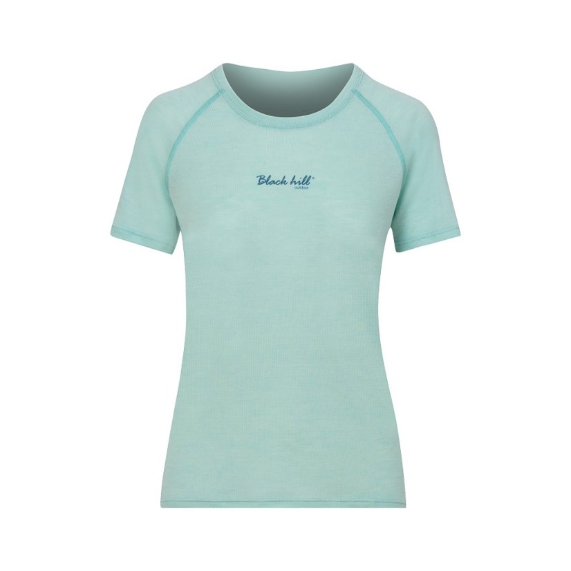 Black Hill | Dámske Merino Hodvábne Tričko KR S180 - Farba: Mint, Veľkosť: M