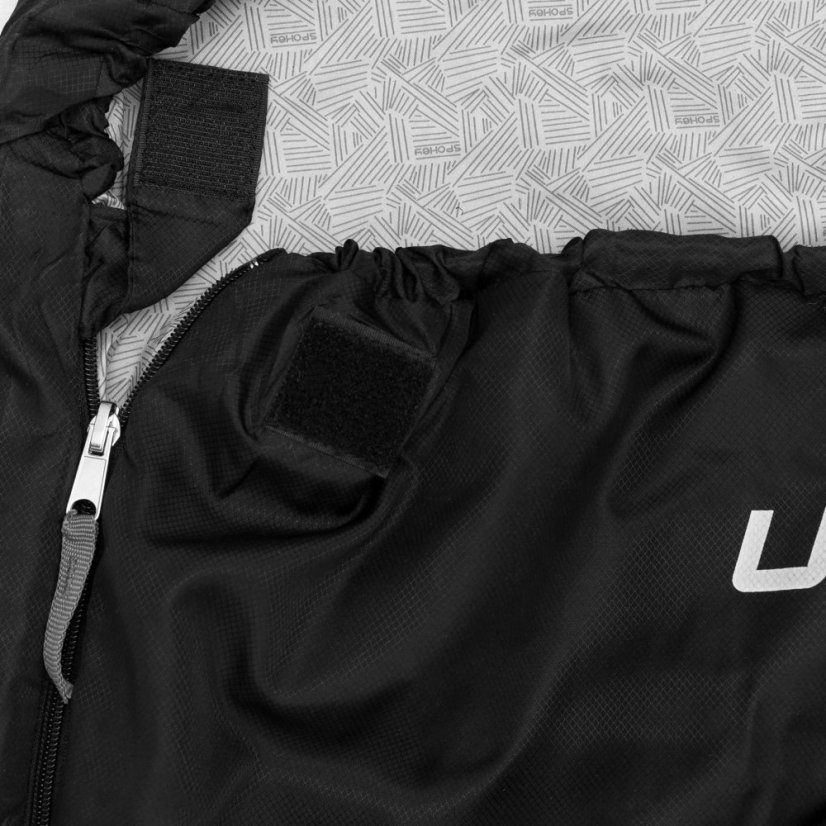 Spokey | Ultralight 600 - Strana zipsu: Pravá, Farba spacáku: Čierno - sivý