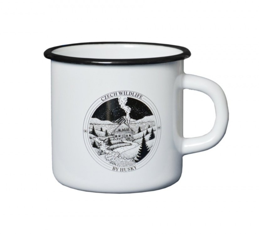 Husky | Plechový Hrnček - Farba: Vzor Chata