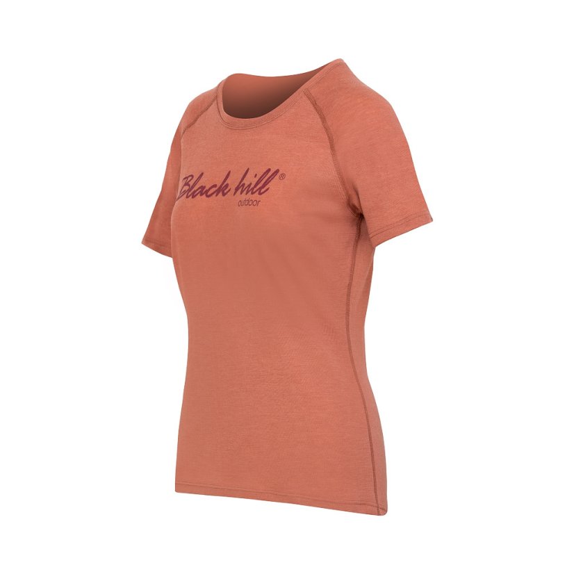 Black Hill | Women Merino T-Shirt KR S180 - Farba: Melónová, Veľkosť: M