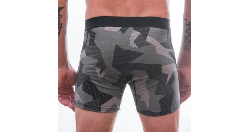Sensor | Merino Impress Boxers - Farba: Čierna / Camo, Veľkosť: M