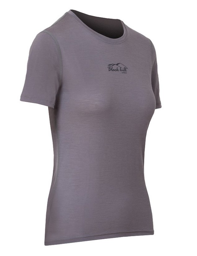 Black Hill | Merino Women T-Shirt KR S160 - Farba: Sivá, Veľkosť: M