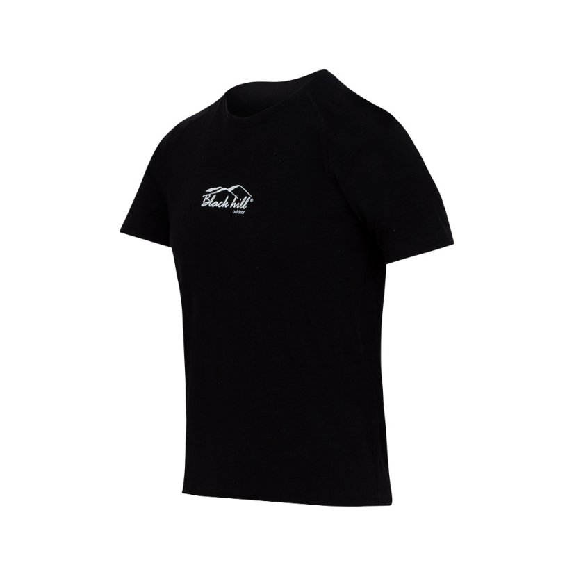 Black Hill | Merino Men T-Shirt KR S140 - Farba: čierna, Veľkosť: M