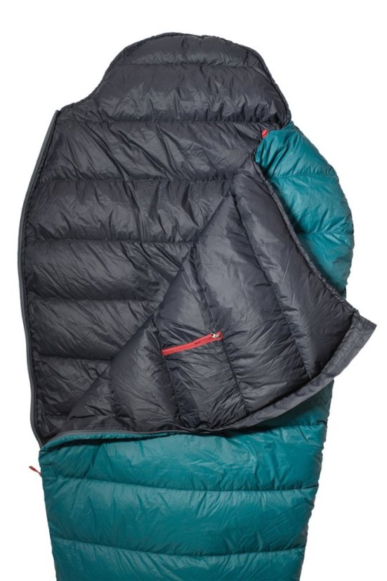 Warmpeace | Solitaire 250 - Strana zipsu: Ľavá, Farba spacáku: Teal Green