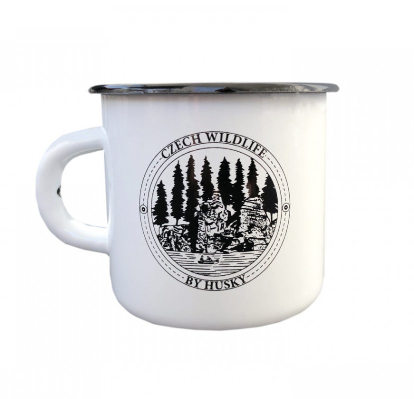 Husky | Plechový Hrnček - Farba: Vzor Chata