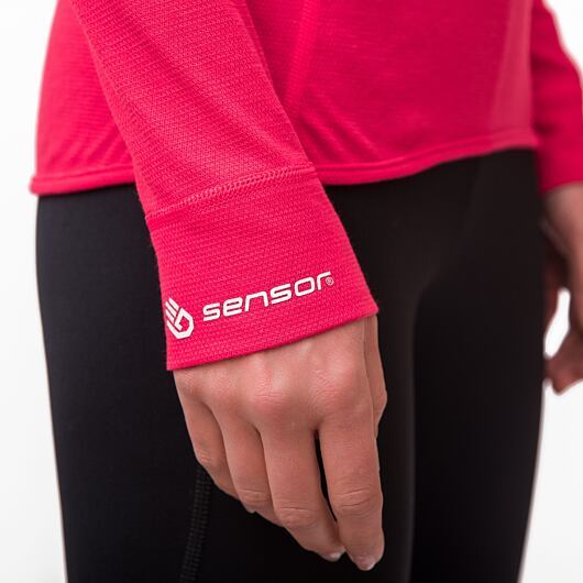 Sensor | Double Face T-shirt LS W - Farba: Magenta, Veľkosť: M