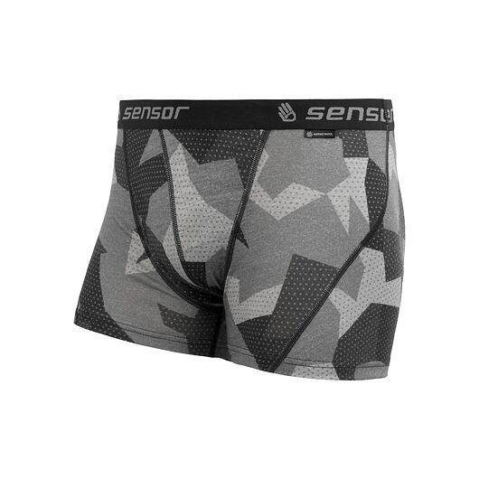 Sensor | Merino Impress Boxers - Farba: Čierna / Camo, Veľkosť: M