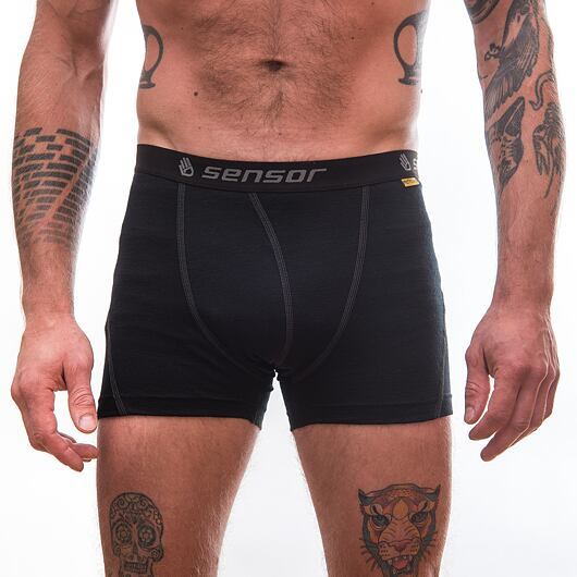Sensor | Merino Active Boxers 3-pack - Farba: Čierna / Modrá / Deep Blue, Veľkosť: M