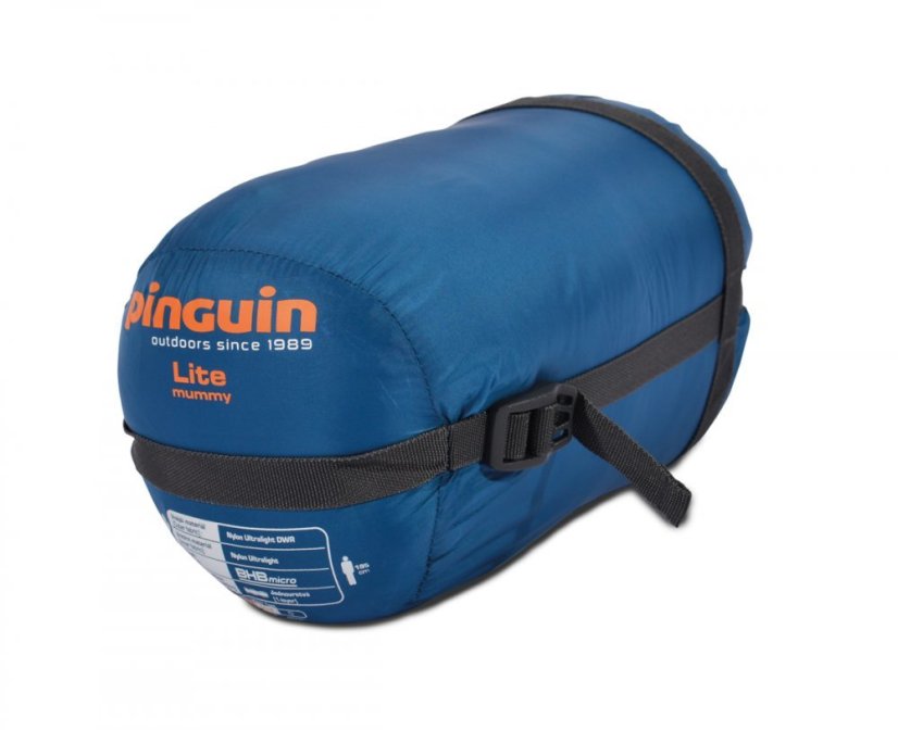 Pinguin | Lite Mummy CCS - Strana zipsu: Ľavá, Farba spacáku: Zelená, Výška postavy: 185 cm