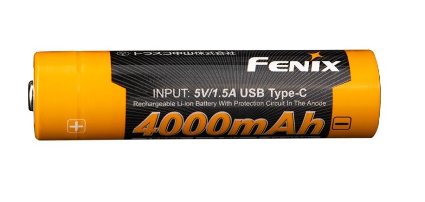 Fenix | Akumulátor 18650 USB-C - Kapacita: 3400 mAh