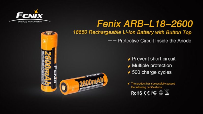 Fenix | Akumulátor 18650 - Kapacita: 3500 mAh
