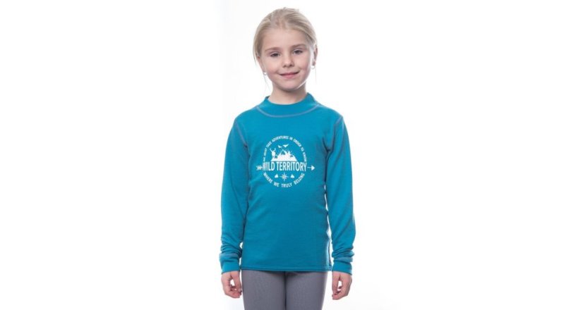 Sensor | Merino DF Territory LS Kids - Farba: Lilla, Veľkosť: 90
