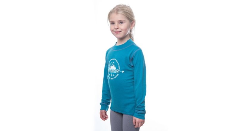 Sensor | Merino DF Territory LS Kids - Farba: Lilla, Veľkosť: 90