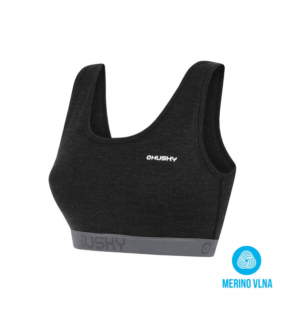 Husky | Merino 100 L Podprsenka - Farba: Black, Veľkosť: XS