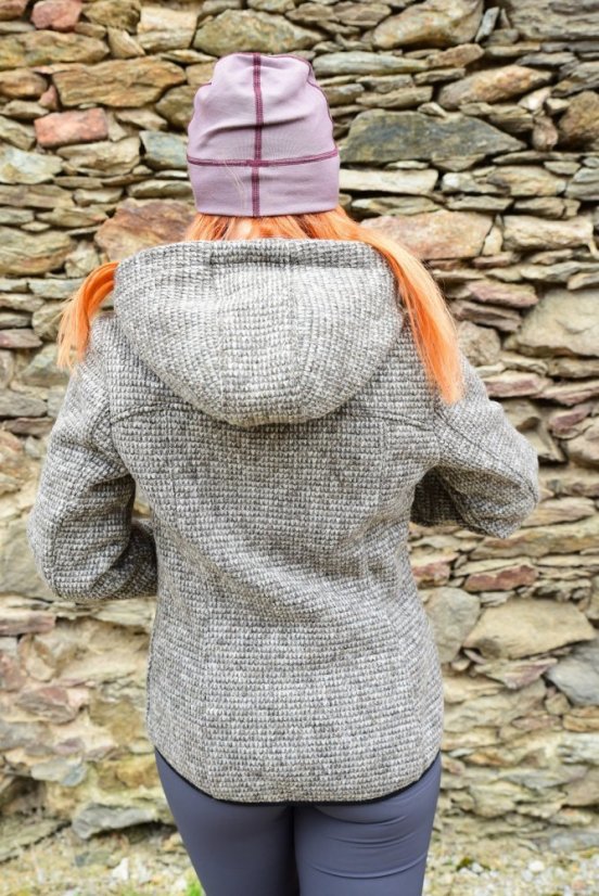 Black Hill | Merino Women Hoodie Woolie - Farba: Hnedá- melír, Veľkosť: M