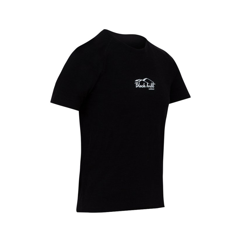 Black Hill | Merino Men T-Shirt KR S140 - Farba: čierna, Veľkosť: M
