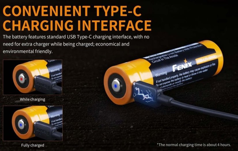 Fenix | Akumulátor 21700 USB