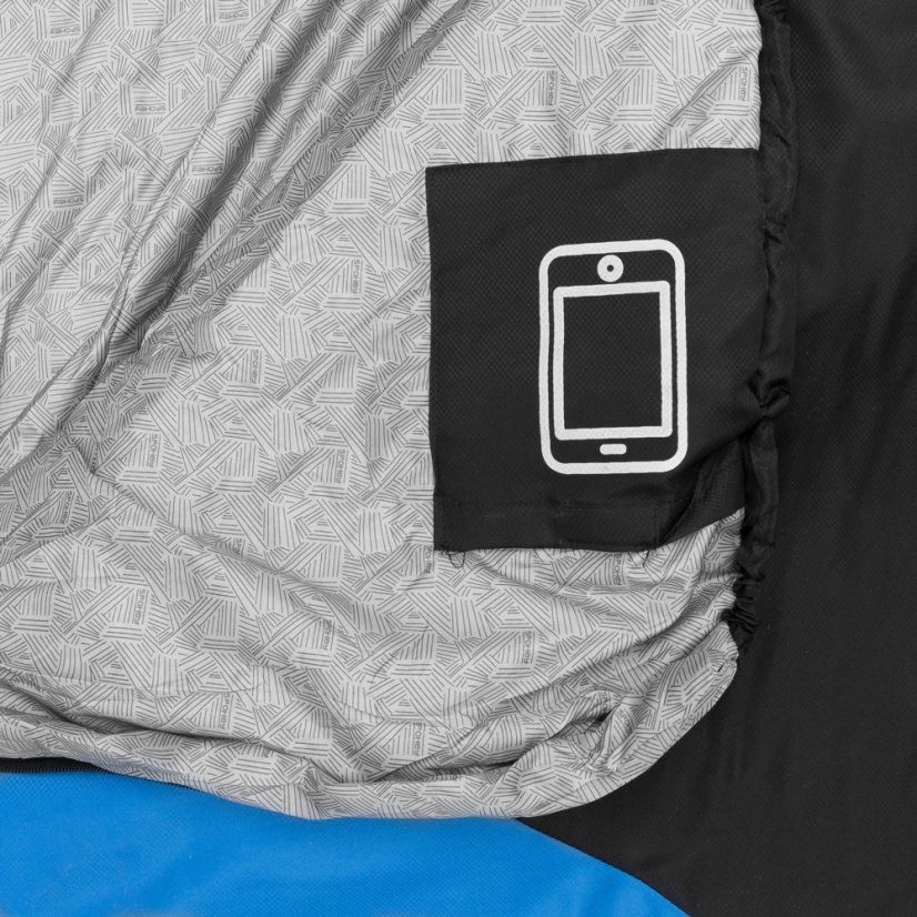 Spokey | Ultralight 600 - Strana zipsu: Pravá, Farba spacáku: Čierno - sivý