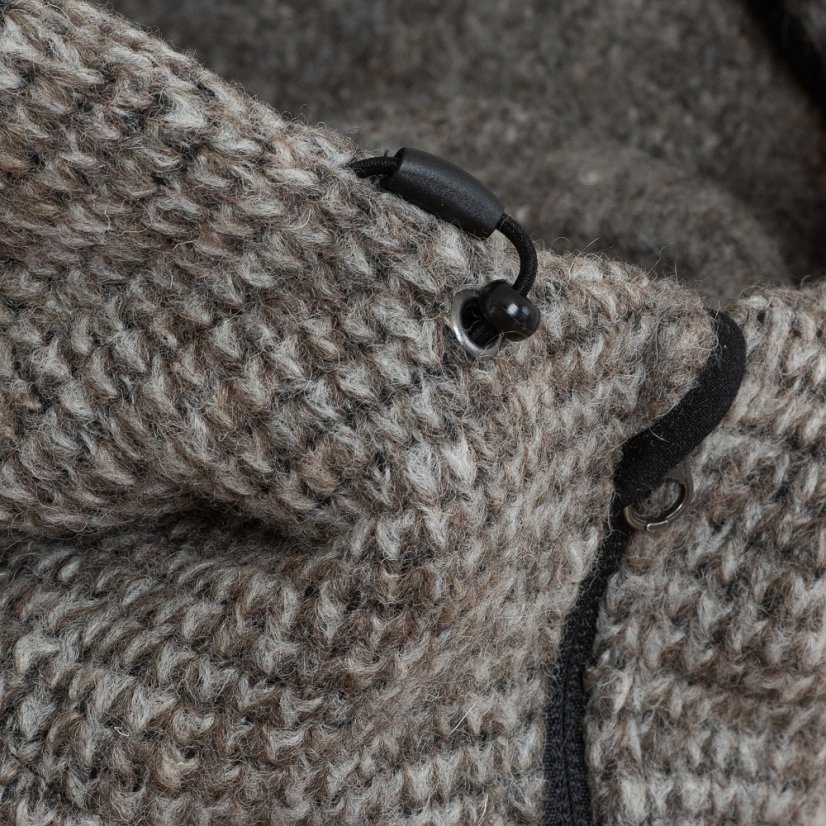 Black Hill | Merino Women Hoodie Woolie - Farba: Hnedá- melír, Veľkosť: M