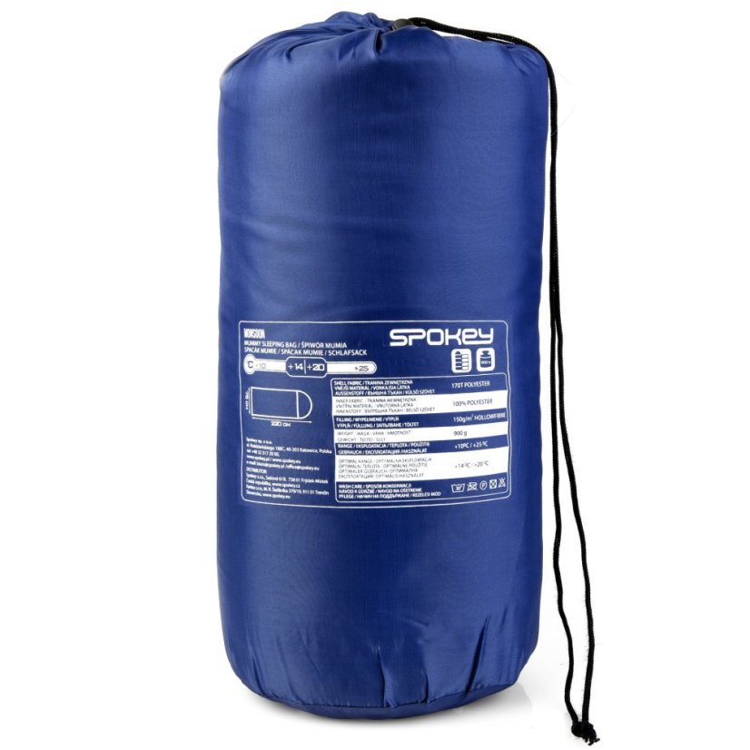 Spokey | Monsoon - Strana zipsu: Pravá, Farba spacáku: Modrá