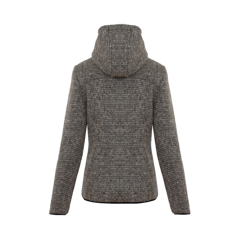 Black Hill | Merino Women Hoodie Woolie - Farba: Hnedá- melír, Veľkosť: M