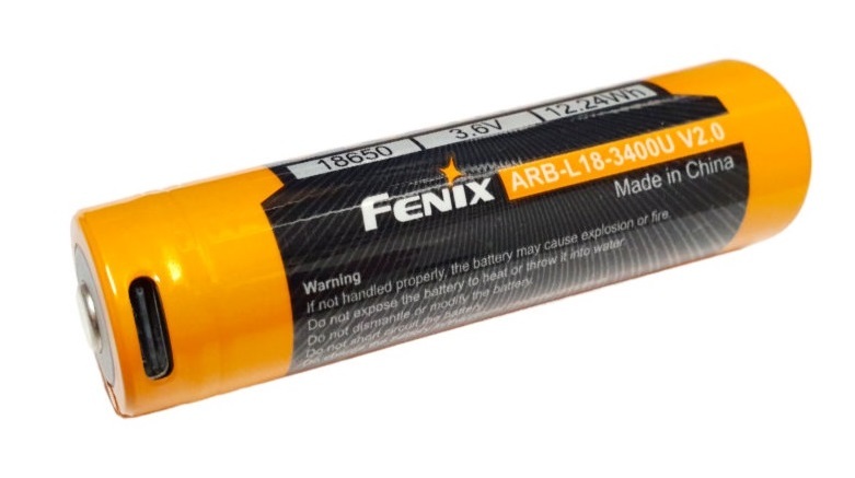 Fenix | Akumulátor 18650 USB-C - Kapacita: 3400 mAh