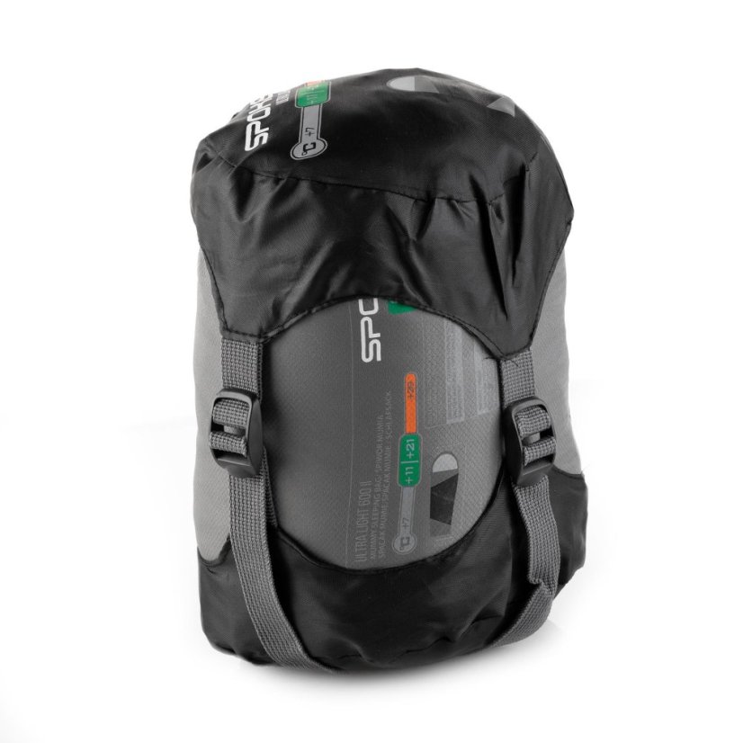 Spokey | Ultralight 600 - Strana zipsu: Pravá, Farba spacáku: Čierno - sivý