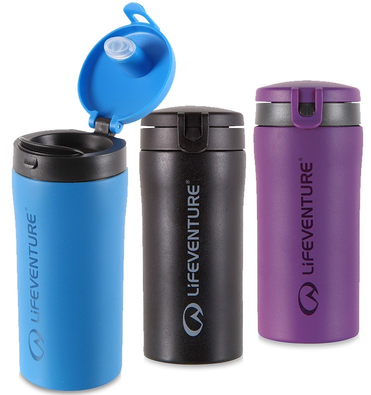 Lifeventure | Flip-Top Thermal Mug - Farba: Purple