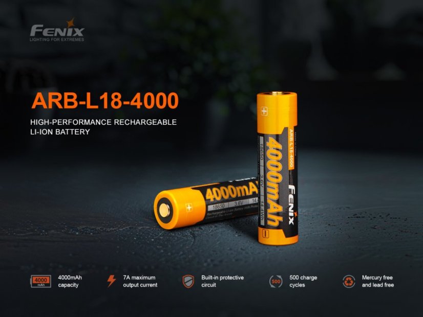 Fenix | Akumulátor 18650 - Kapacita: 3500 mAh