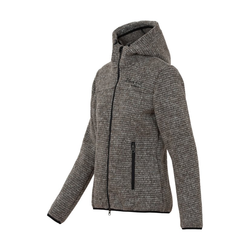 Black Hill | Merino Women Hoodie Woolie - Farba: Hnedá- melír, Veľkosť: M