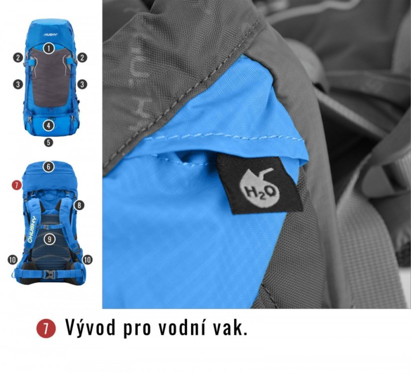 Husky | Rony 50 New - Farba: Vínová, Veľkosť: 50 L