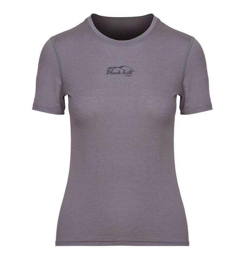 Black Hill | Merino Women T-Shirt KR S160 - Farba: Sivá, Veľkosť: M