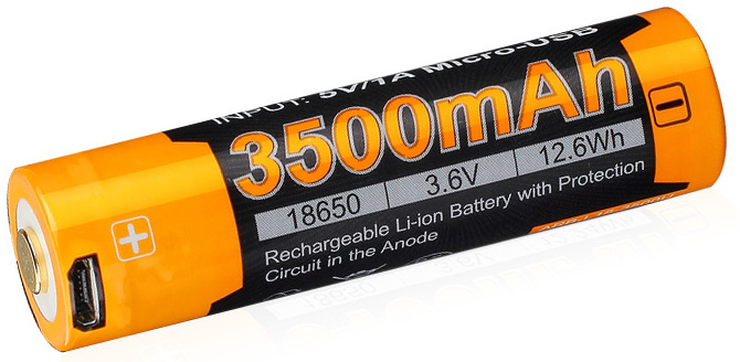 Fenix | Akumulátor 18650 USB - Kapacita: 3500 mAh