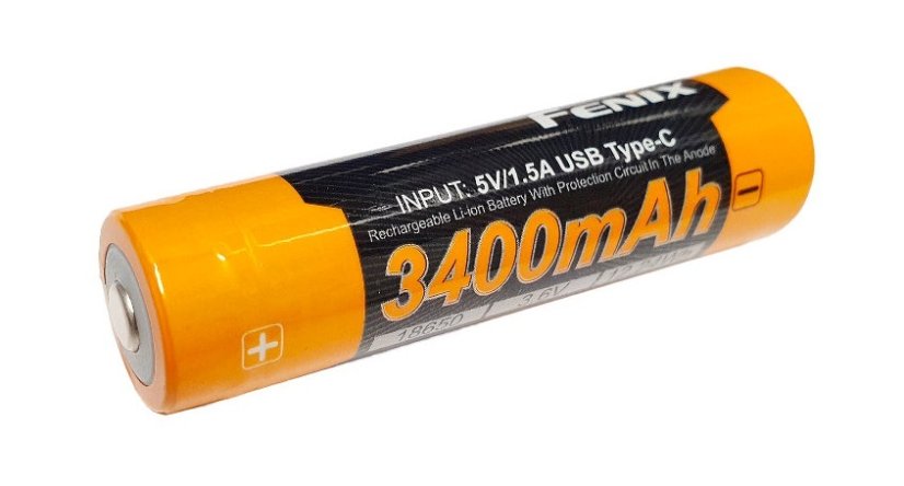 Fenix | Akumulátor 18650 USB-C - Kapacita: 3400 mAh